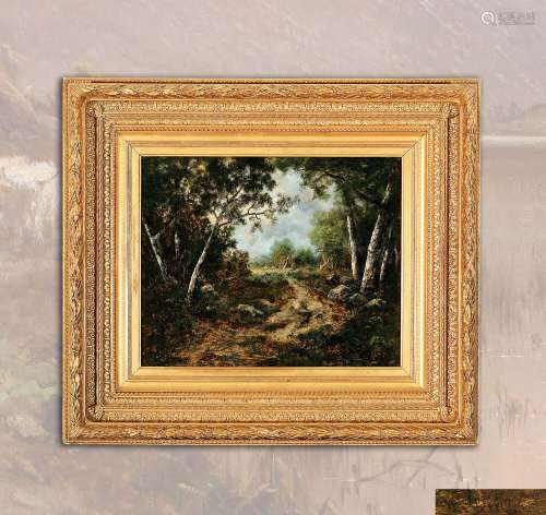 佩纳·纳西斯·迪亚兹·德·拉 约1866年 枫丹白露小径 木板油画