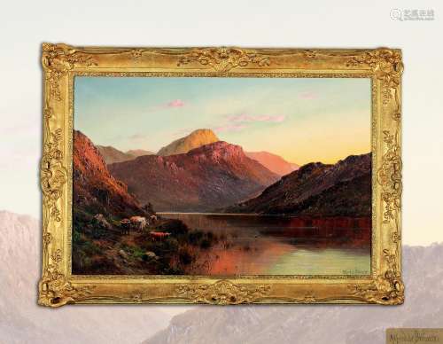 阿尔弗雷德·迪·贝昂斯基 苏格兰山脉 布面油画