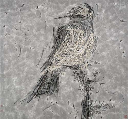 郝世明（1977～） 2012年作 大鸟系列 彩墨纸本
