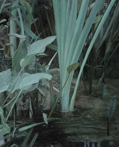 默涵（1968～） 我的伊甸园之植物和水 油彩画布