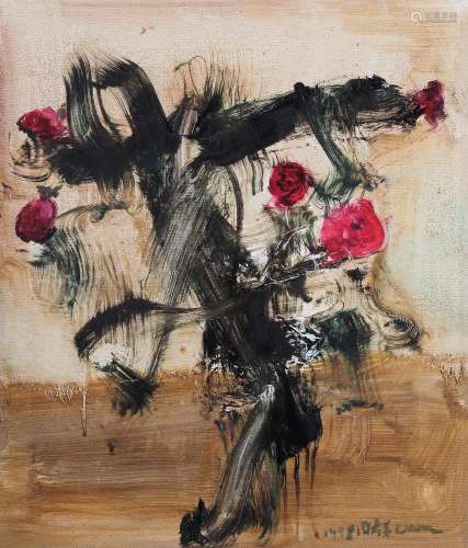 周春芽（1955～） 1998年作 玫瑰 油彩画布
