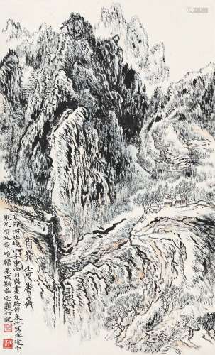 张仃（1917-2010） 太行奇季图 立轴 设色纸本