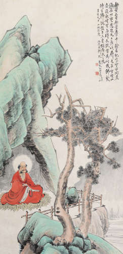 朱紫翔（1903-？） 无量寿佛图 立轴 设色纸本