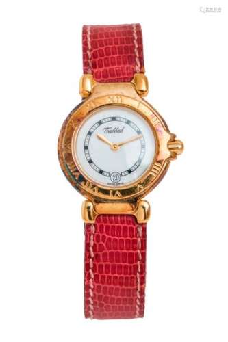 Gold plated lady's watch, quartz movement (change ...