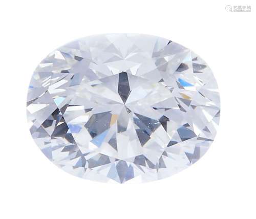 Oval diamond weighing 1,03 carat. This diamond co...
