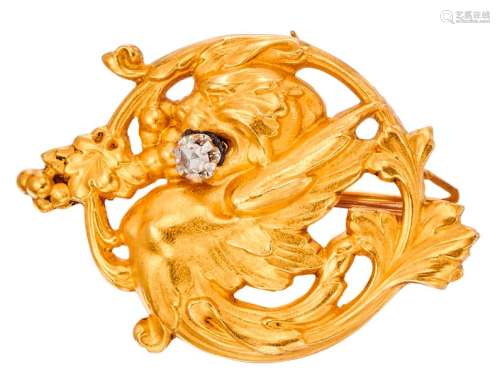 Yellow gold broochYellow gold brooch                                            