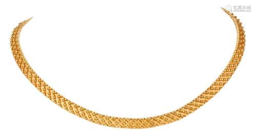 Yellow gold necklace signed and numberedYellow ...