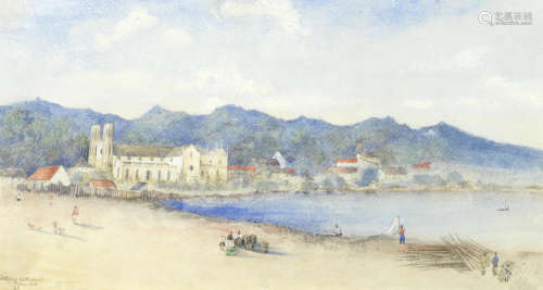 Marine Square (now Brian Lara Promenade), Port of Spain, Trinidad English School1863