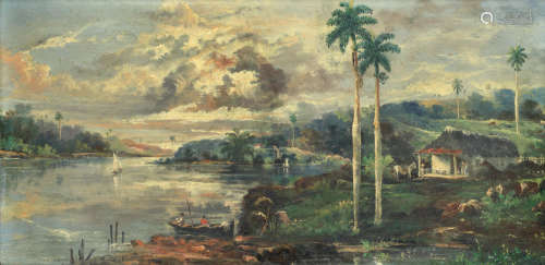 A Cuban landscape Philippe Chartrand(Cuban, 1825-1889)