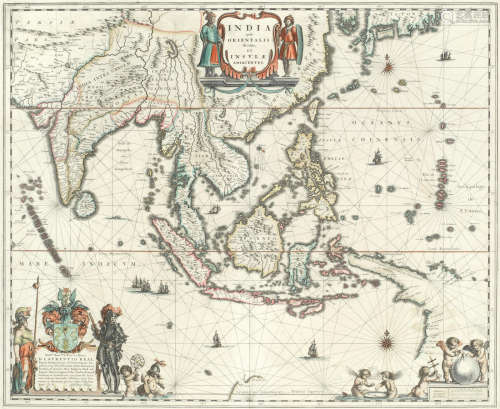India quae Orientalis et insulae adiacentes, Amsterdam, [c.1633], hand-coloured double-page engraved maps (2) BLAEU (WILLEM)