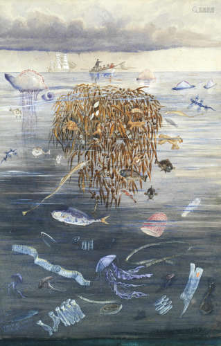 A study of sea life in the North Atlantic Edward Roper(British, 1830-1909)