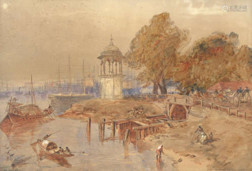 'Gwalior Monument, Fort Point, Calcutta' W. Mullermid to late 19th century