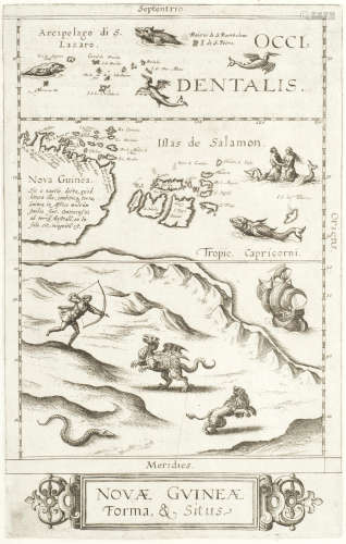 Novae Guineae forma, & situs, [Antwerp, 1593] DE JODE (CORNELIS)