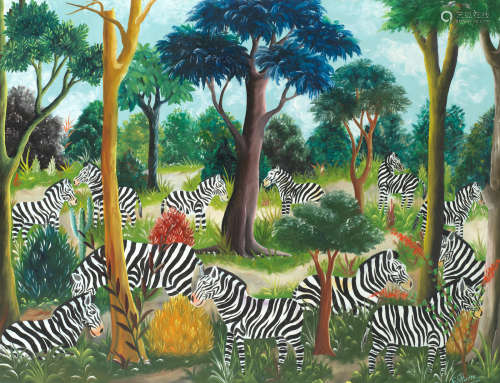 A dazzle of zebras Fernand Pierre(Haitian, 1919-2002)