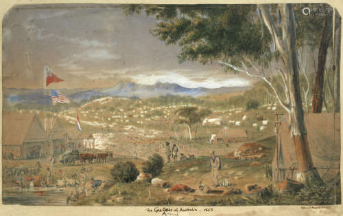 The Goldfields of Australia, Ararat Edward Roper(British, 1830-1909)