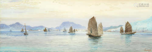 A view across Victoria Harbour to Hong Kong Island Eizo Kato(Japanese, 1906-1972)