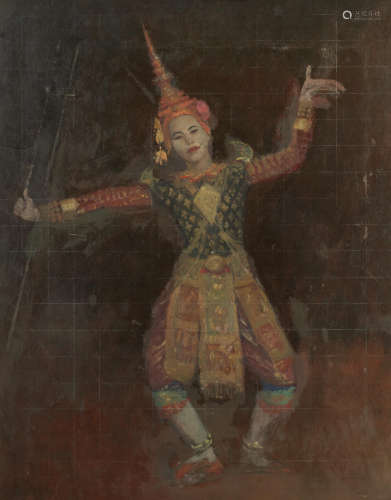Burmese Dancing Girl  Sir Gerald Festus Kelly RA, KCVO, PRA(British, 1879-1972)
