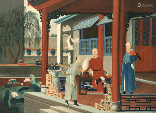 Domestic scene Chinese School, 19th Century