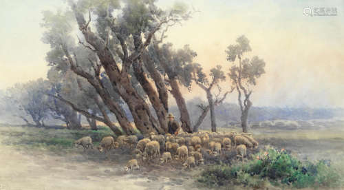 A Corfiot shepherd Angelos Giallina(Greek, 1857-1939)