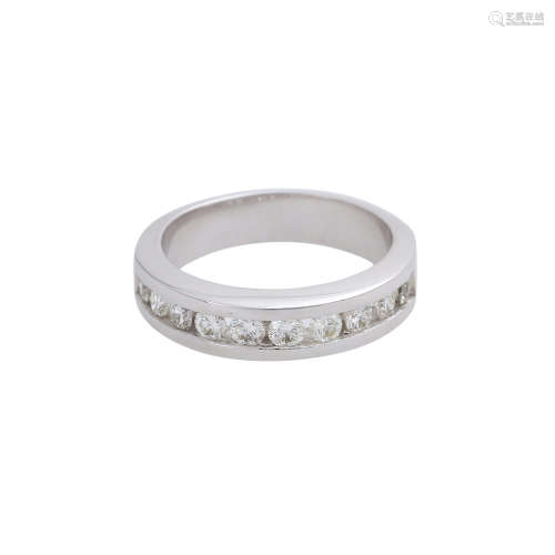 Halbmemory Ring mit Brillantenvon zus. ca. 0,5 ct, LGW (I - J) / VVS, WG 14K, RW 49, neuwertig.