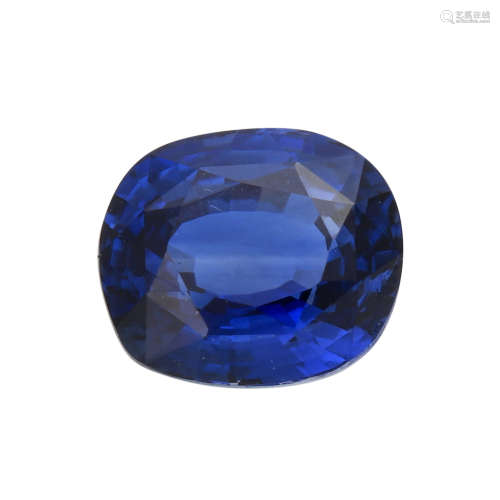 Loser Saphir, 1,61 ct,antik facettiert, intensives Blau, transparent, fast augenrein, seitlich