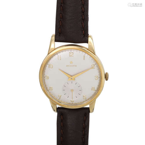 ZENITH Vintage Herrenuhr, ca. 1950er Jahre, Gold 18K.Handaufzugwerk, Cal. 40. Werk-Nr. 4558888.