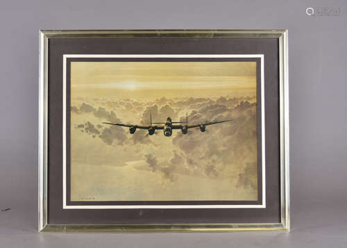 A group of five pictures of aviation interest, including Roy P. Reynolds (b. 1929) coloured