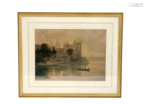 Attributed to Alexander Kay (act. 1813-1863) watercolour on paper, 'Linlithgow Castle', 31.5 cm x 45