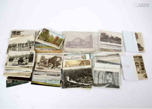 A small collection of Edwardian and later postcards, various subjects