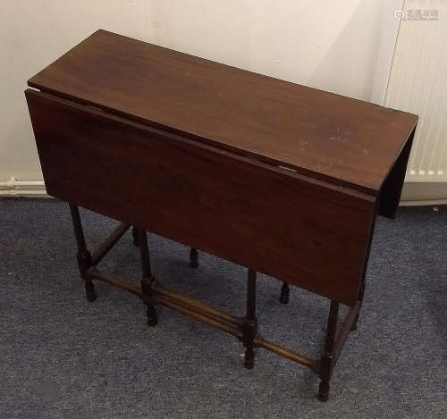 A 19th Century mahogany spider leg table, turned and squared supports, 76 cm x 82 cm x 70 cm