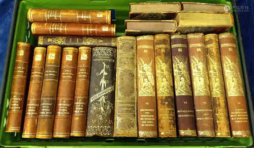 A quantity of mostly Swedish and German volumes, including A. Berglund 'Uppfinningarnas Bok', 6