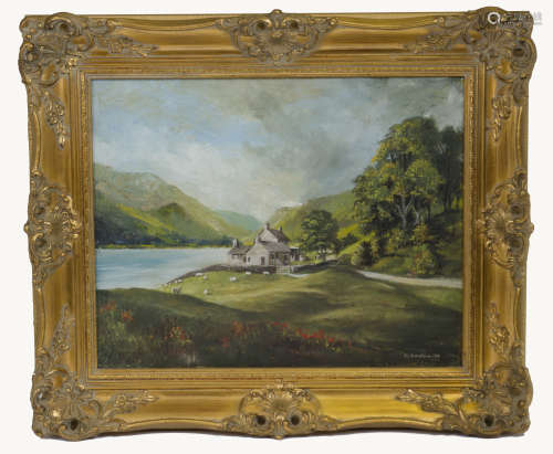 R. Purdie (20th Century) oil on canvas, 'Kyle of Lochalsh, Scotland', signed and dated 'R.