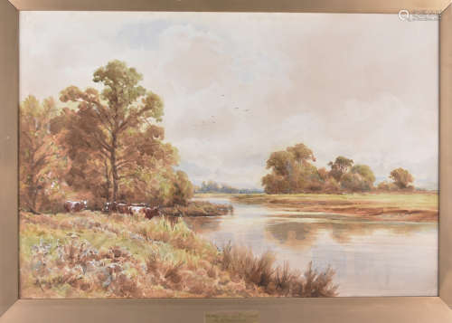 Henry H. Parker (1858-1930) watercolour on paper, 'At Streatley-on-Thames', signed 'Henry.H.