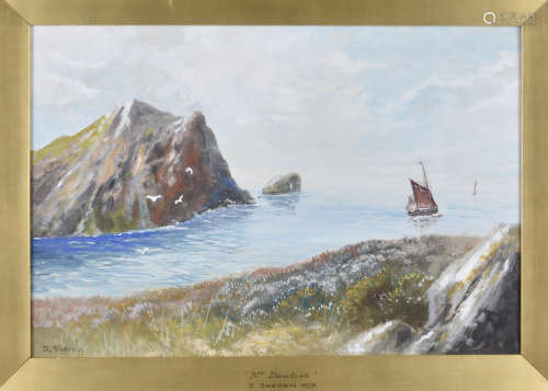 Daniel Sherrin (1868-1940) oil on board, 'Coastal Landscape near Dawlish', signed 'D.Sherrin (