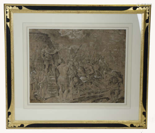17th Century Italian School After Studio of Raphael ink and wash heightened with white, 'The