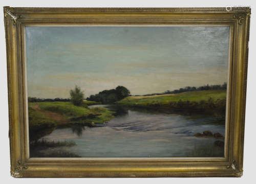 David Farquharson (1839-1907) oil on canvas, 'River Landscape', signed 'David Farquharson' (lower