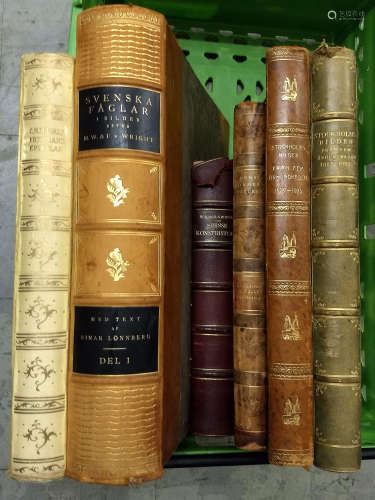 A quantity of Swedish volumes including Carl Michael Bellman 'Fredmans Epistlar'; Karl Blossfeldt '