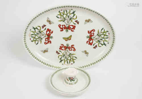 A selection of Portmeirion 'Botanic Garden' ceramics, comprising four bowls, four side plates, a