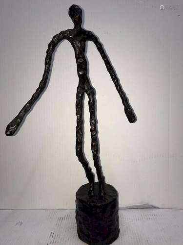 SWISS BRONZE SCULPTURE A. GIACOMETTI BRONZE