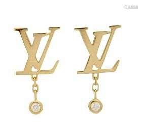 LOUIS VUITTON IDYLLE BLOSSOM LV EARRINGS, YELLOW GOLD