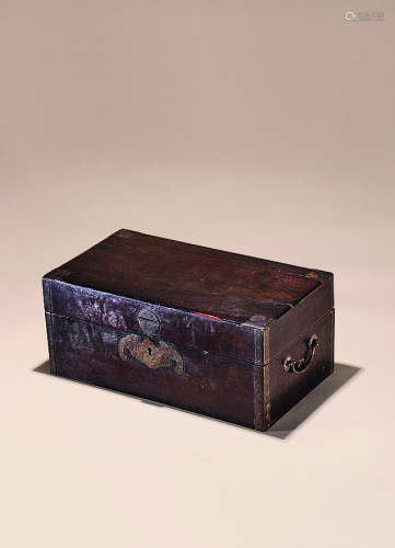 清 紫檀文具长方盒