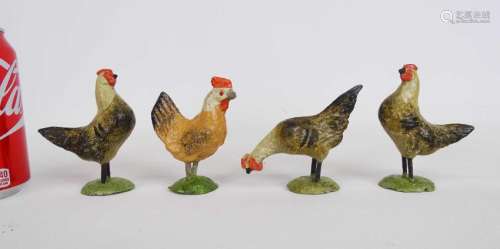 Early Composition Folk Art Roosters