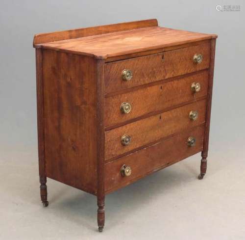19th c. Sheraton Chest Of Drawers