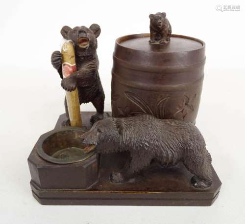 C. 1930 Black Forest Bears Humidor