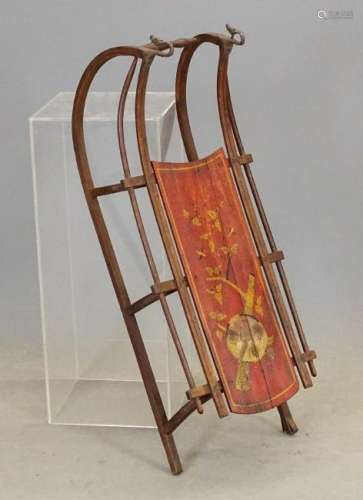 19th c. Paint Decorated Runner Sled