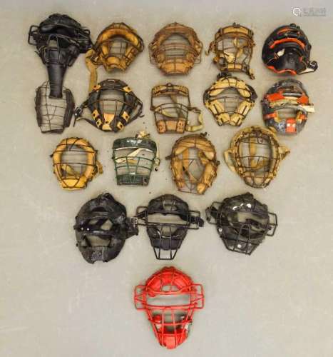 Collection Of Vintage Catchers Masks