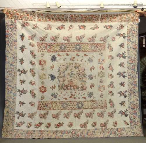 C. 1820's Broderie Perse Quilt
