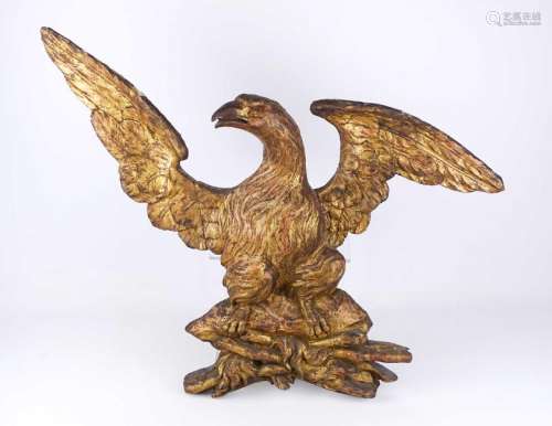 Early Carved Eagle Wall Plaque