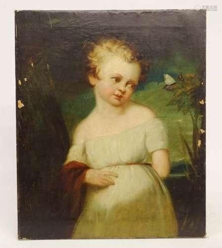 18th c. Portrait Of A Child