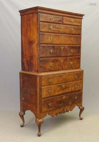 18th c. New Hampshire Dunlop School Highboy